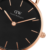Buy Shop Daniel Wellington Classic Petite Bristol Black Dial Brown Leather Strap Watch For Women - DW00100221 USA Online