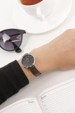 Buy Shop Daniel Wellington Classic Petite Bristol Black Dial Brown Leather Strap Watch For Women - DW00100233 USA Online