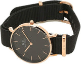 Buy Shop Daniel Wellington Classic Petite Cornwall Black Dial Black NATO Strap Watch For Women - DW00100215 USA Online
