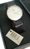 Buy Shop Daniel Wellington Classic Petite Cornwall White Dial Black NATO Strap Watch For Women - DW00100254 USA Online