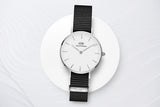 Buy Shop Daniel Wellington Classic Petite Cornwall White Dial Black Nylon Strap Watch For Women - DW00100252 USA Online
