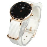 Buy Shop Daniel Wellington Classic Petite Dover Black Dial White NATO Strap Watch For Women - DW001000314 USA Online
