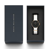 Buy Shop Daniel Wellington Classic Petite Dover Black Dial White NATO Strap Watch For Women - DW00100312 USA Online