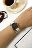 Buy Shop Daniel Wellington Classic Petite Dover Black Dial White NATO Strap Watch For Women - DW00100312 USA Online