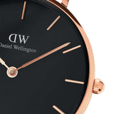 Buy Shop Daniel Wellington Classic Petite Dover Black Dial White NATO Strap Watch For Women - DW00100312 USA Online