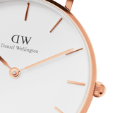 Buy Shop Daniel Wellington Classic Petite Dover White Dial White Nylon Strap Watch For Women - DW00100311 USA Online