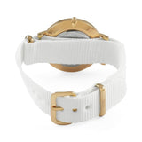 Buy Shop Daniel Wellington Classic Petite Dover White Dial White Nylon Strap Watch For Women - DW00100313 USA Online