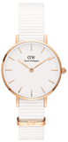 Buy Shop Daniel Wellington Classic Petite Dover White Dial White Nylon Strap Watch For Women - DW00100313 USA Online