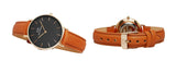 Buy Shop Daniel Wellington Classic Petite Durham Black Dial Brown Leather Strap Watch For Women - DW00100166 USA Online