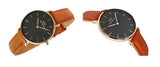 Buy Shop Daniel Wellington Classic Petite Durham Black Dial Brown Leather Strap Watch For Women - DW00100166 USA Online