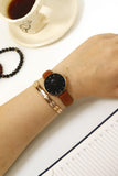 Buy Shop Daniel Wellington Classic Petite Durham Black Dial Brown Leather Strap Watch For Women - DW00100166 USA Online