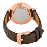 Buy Shop Daniel Wellington Classic Petite York Black Dial Brown Leather Strap Watch For Women - DW00100170 USA Online