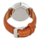 Buy Shop Daniel Wellington Petite Sterling Black Dial Brown Leather Strap Watch For Women - DW00100178 USA Online