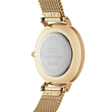 Buy Shop Daniel Wellington Classic Petite Evergold Black Dial Gold Mesh Bracelet Watch For Women - DW00100349 USA Online