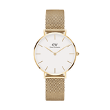 Buy Shop Daniel Wellington Classic Petite Evergold White Dial Gold Mesh Bracelet Watch For Women - DW00100346 USA Online
