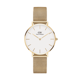 Buy Shop Daniel Wellington Classic Petite Evergold White Dial Gold Mesh Bracelet Watch For Women - DW00100350 USA Online