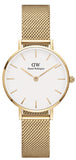 Buy Shop Daniel Wellington Classic Petite Evergold White Dial Gold Mesh Bracelet Watch For Women - DW00100350 USA Online