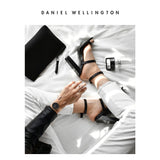 Buy Shop Daniel Wellington Classic Petite Melrose Black Dial Rose Gold Mesh Bracelet Watch For Women - DW00100217 USA Online