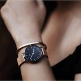 Buy Shop Daniel Wellington Classic Petite Melrose Black Dial Rose Gold Mesh Bracelet Watch For Women - DW00100217 USA Online