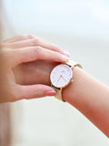 Buy Shop Daniel Wellington Classic Petite Melrose White Dial Rose Gold Mesh Bracelet Watch For Women - DW00100163 USA Online