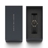 Buy Shop Daniel Wellington Classic Petite Pressed Ashfield Black Dial Black Mesh Bracelet Watch For Women - DW00100441 USA Online