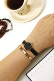 Buy Shop Daniel Wellington Classic Petite Pressed Ashfield Black Dial Black Mesh Bracelet Watch For Women - DW00100441 USA Online