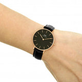Buy Shop Daniel Wellington Classic Petite Reading Black Dial Black Leather Strap Watch For Women - DW00100167 USA Online