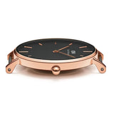 Buy Shop Daniel Wellington Classic Petite Reading Black Dial Black Leather Strap Watch For Women - DW00100167 USA Online
