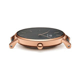 Buy Shop Daniel Wellington Classic Petite Reading Black Dial Black Leather Strap Watch For Women - DW00100167 USA Online