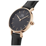 Buy Shop Daniel Wellington Classic Petite Reading Black Dial Black Leather Strap Watch For Women - DW00100167 USA Online