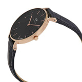 Buy Shop Daniel Wellington Classic Petite Reading Black Dial Black Leather Strap Watch For Women - DW00100167 USA Online