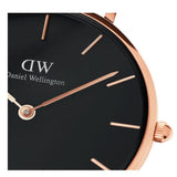 Buy Shop Daniel Wellington Classic Petite Reading Black Dial Black Leather Strap Watch For Women - DW00100167 USA Online