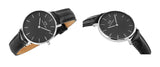Buy Shop Daniel Wellington Classic Petite Reading Black Dial Black Leather Strap Watch For Women - DW00100179 USA Online