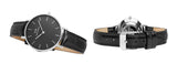 Buy Shop Daniel Wellington Classic Petite Reading Black Dial Black Leather Strap Watch For Women - DW00100179 USA Online