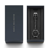 Buy Shop Daniel Wellington Classic Petite Reading Black Dial Black Leather Strap Watch For Women - DW00100179 USA Online