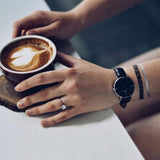 Buy Shop Daniel Wellington Classic Petite Reading Black Dial Black Leather Strap Watch For Women - DW00100179 USA Online