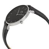 Buy Shop Daniel Wellington Classic Petite Reading Black Dial Black Leather Strap Watch For Women - DW00100179 USA Online