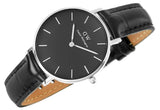 Buy Shop Daniel Wellington Classic Petite Reading Black Dial Black Leather Strap Watch For Women - DW00100179 USA Online