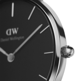 Buy Shop Daniel Wellington Classic Petite Reading Black Dial Black Leather Strap Watch For Women - DW00100179 USA Online