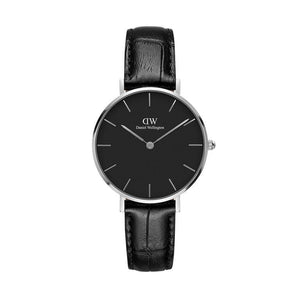 Buy Shop Daniel Wellington Classic Petite Reading Black Dial Black Leather Strap Watch For Women - DW00100179 USA Online