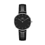Buy Shop Daniel Wellington Classic Petite Reading Black Dial Black Leather Strap Watch For Women - DW00100179 USA Online