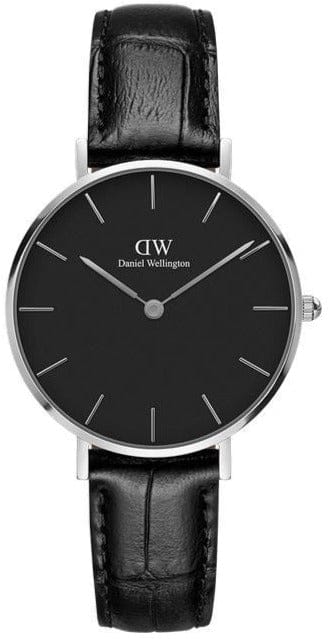 Buy Shop Daniel Wellington Classic Petite Reading Black Dial Black Leather Strap Watch For Women - DW00100179 USA Online