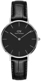 Buy Shop Daniel Wellington Classic Petite Reading Black Dial Black Leather Strap Watch For Women - DW00100179 USA Online