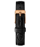 Buy Shop Daniel Wellington Classic Petite Reading Black Dial Black Leather Strap Watch For Women - DW00100223 USA Online