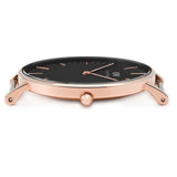 Buy Shop Daniel Wellington Classic Petite Reading Black Dial Black Leather Strap Watch For Women - DW00100223 USA Online