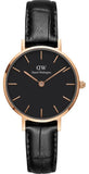 Buy Shop Daniel Wellington Classic Petite Reading Black Dial Black Leather Strap Watch For Women - DW00100223 USA Online