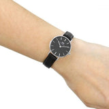 Buy Shop Daniel Wellington Classic Petite Reading Black Dial Black Leather Strap Watch For Women - DW00100235 USA Online