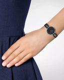 Buy Shop Daniel Wellington Classic Petite Reading Black Dial Black Leather Strap Watch For Women - DW00100235 USA Online