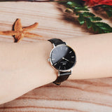 Buy Shop Daniel Wellington Classic Petite Reading Black Dial Black Leather Strap Watch For Women - DW00100235 USA Online