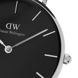 Buy Shop Daniel Wellington Classic Petite Reading Black Dial Black Leather Strap Watch For Women - DW00100235 USA Online